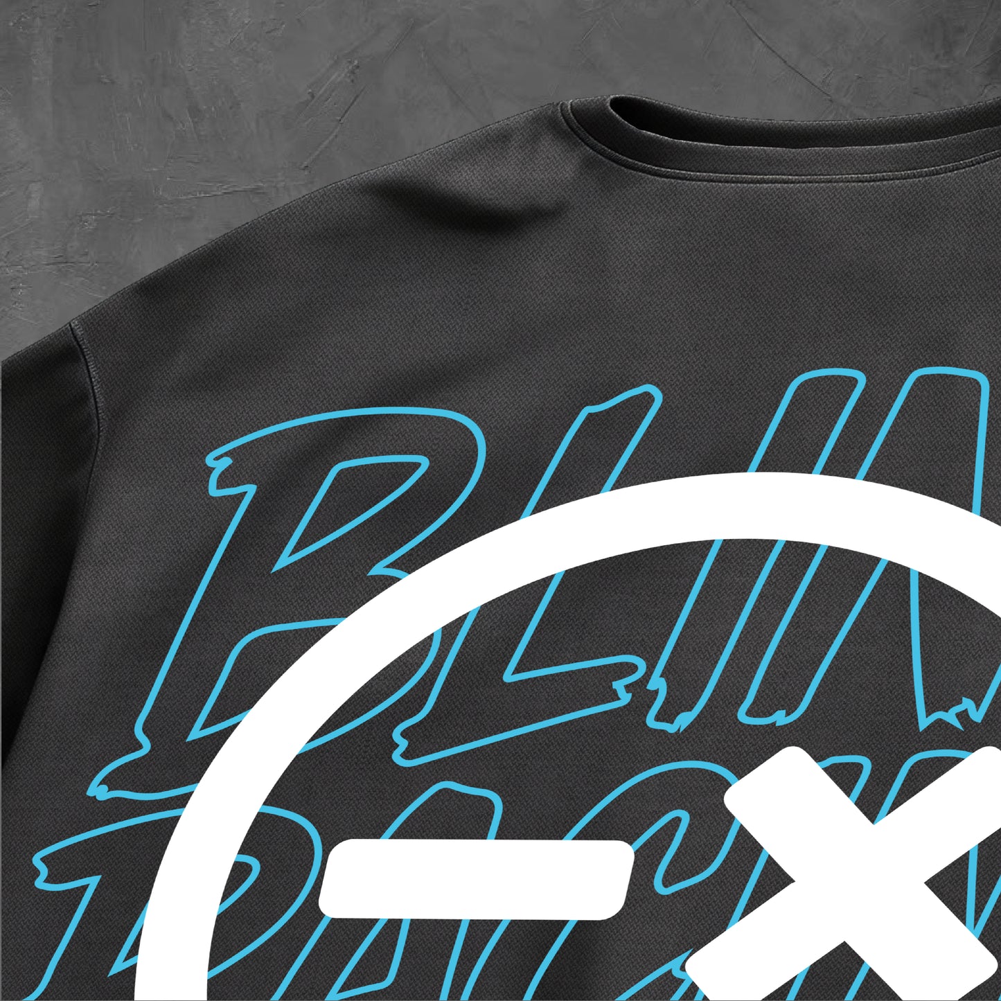 OVERSIZED TEE // SHIFT CYAN PRINT