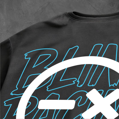 OVERSIZED TEE // SHIFT CYAN PRINT